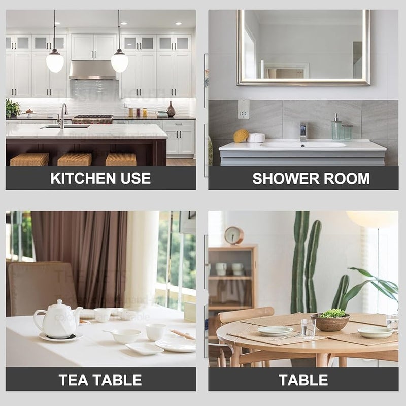 حامل مناديل طاولة نصف دائري ذهبي متعدد الوظائف للمنزل والمطبخ والمطعم - Image 3